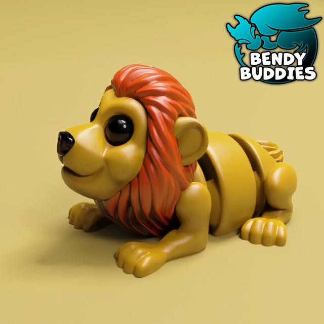 Lion Milo / Wild Animal Articulated / Print-in-Place Southern Creature / Cute Feline Cat / Utopian World Beast / African Encounter